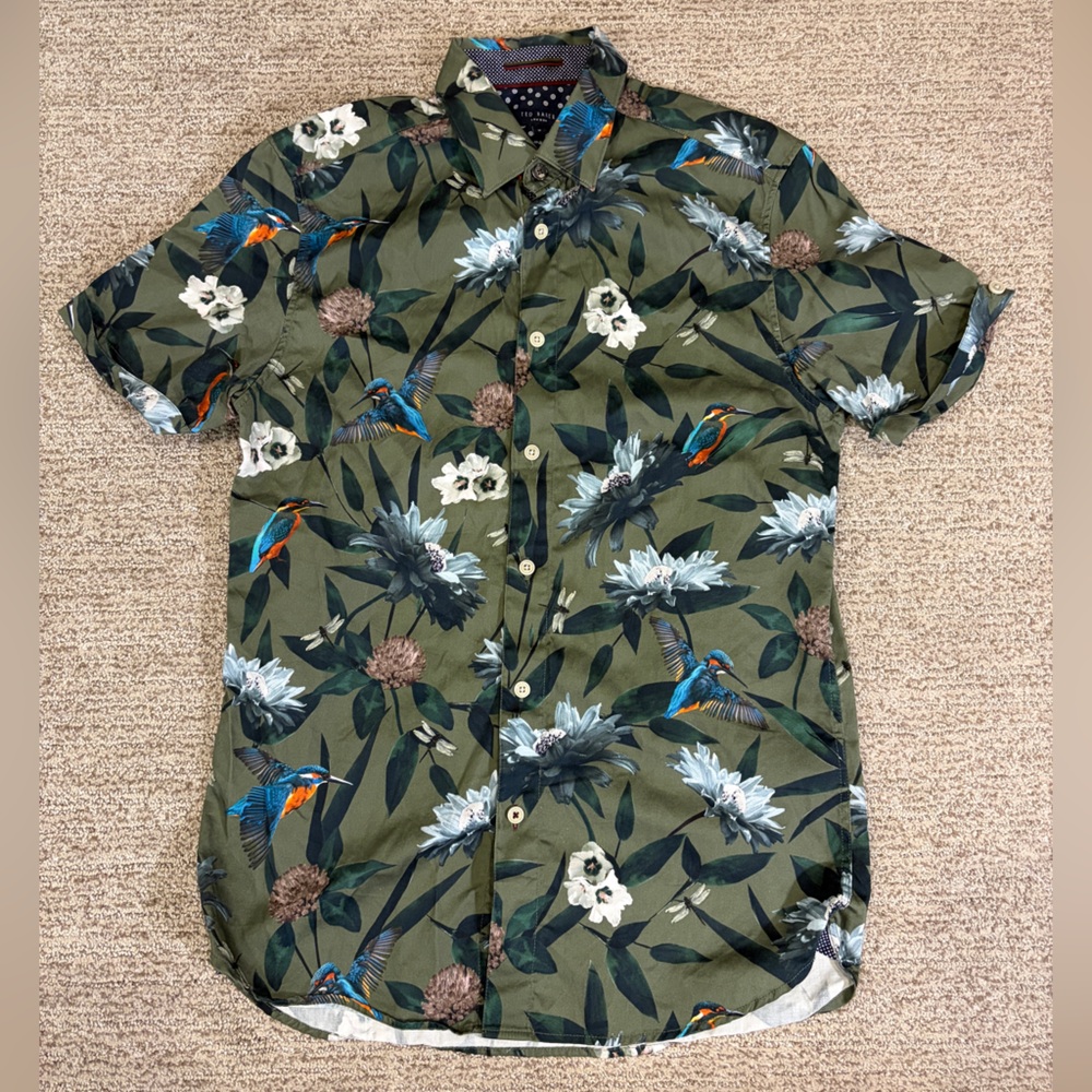 Ted Baker short sleeve button up size 2